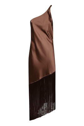 brown party dresses Off-Shoulder Long Sleeve Short Brown Party Dress Chocolate / Medium