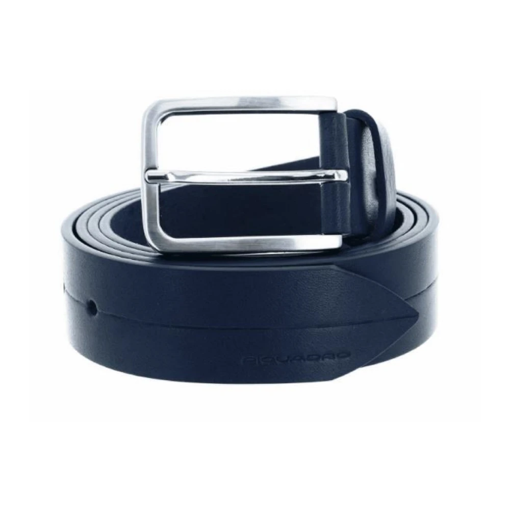 Piquadro Men's Blue Leather Belt