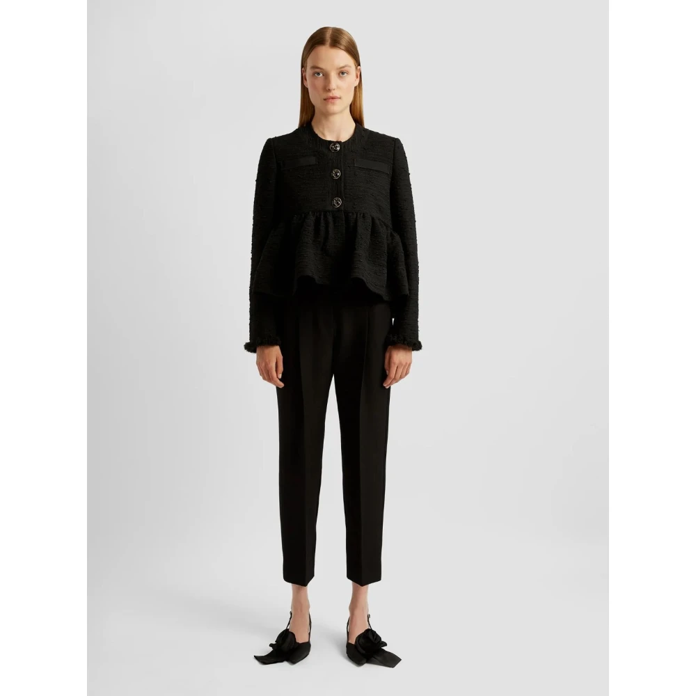 Erdem Peplum Crop Jack Black Dames