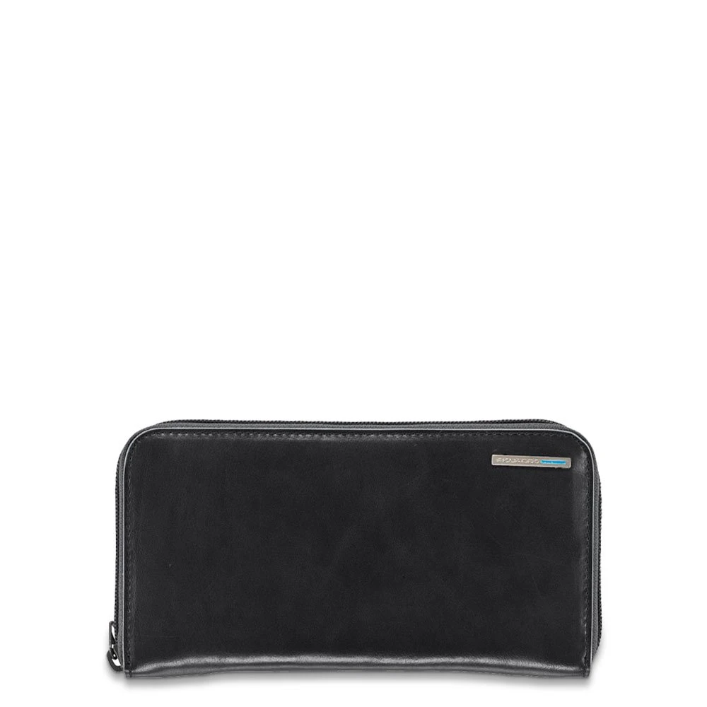Piquadro - Billetero Mujer Con Cremallera- Cuatro Fuelles - Accessories - Mujer - Negro - One Size
