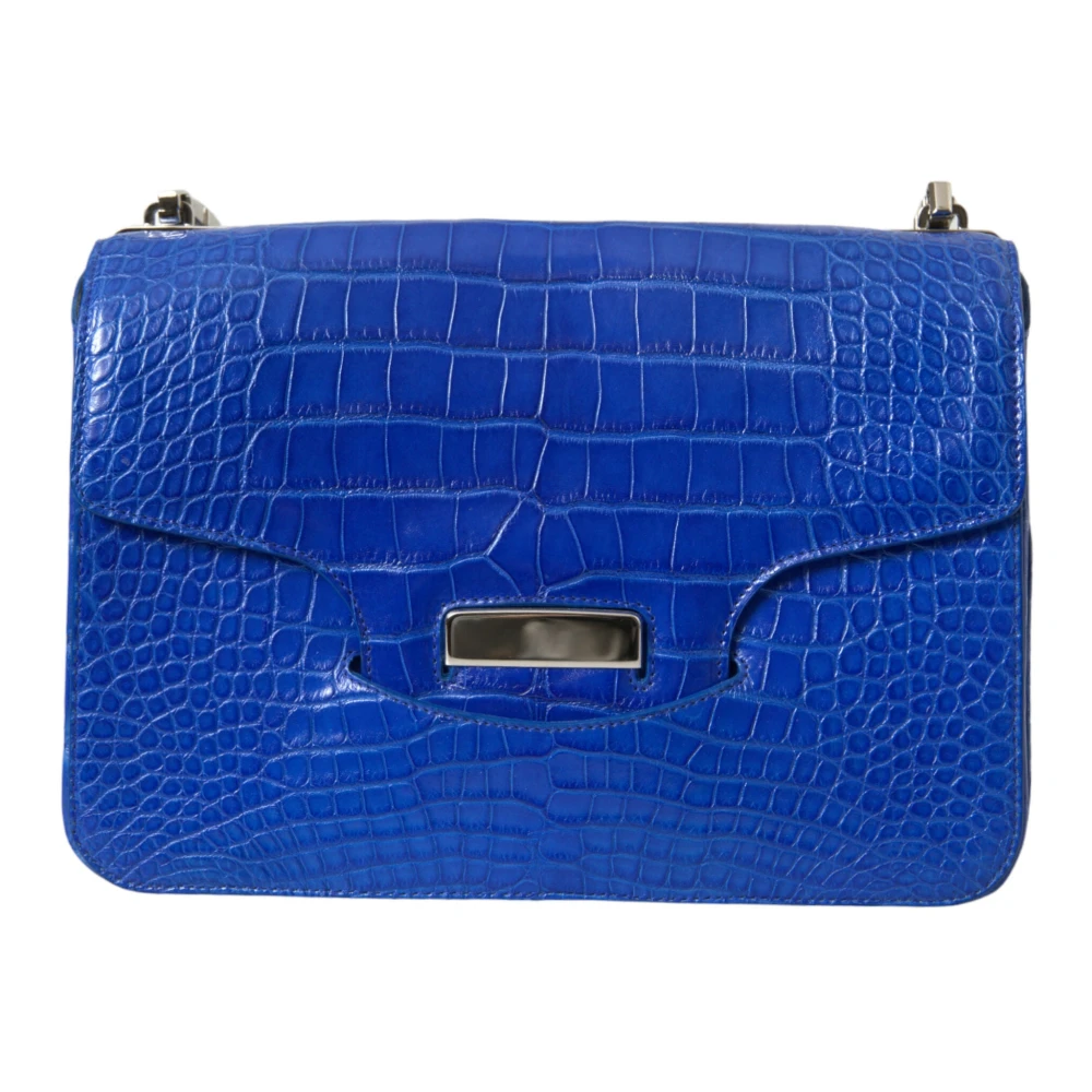 Balenciaga Chique Schoudertas met Alligator Ketting Blue Dames