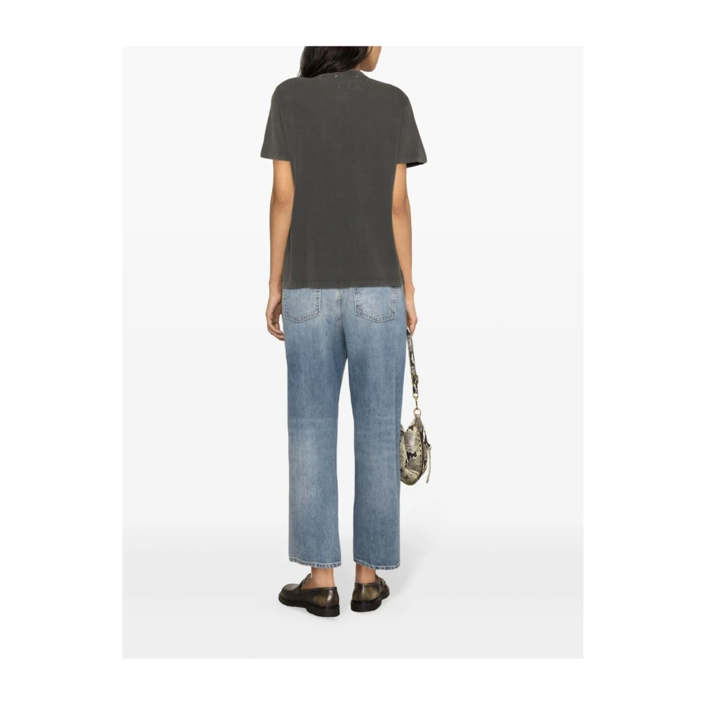 Golden Goose Grijze T-shirts en Polo`s met Kristallen Versiering Gray Dames