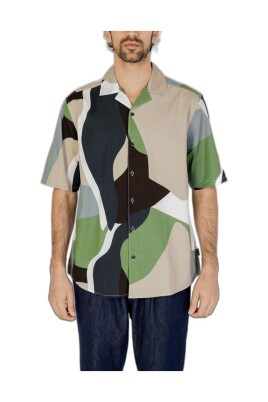 green-abstract-print-shirt