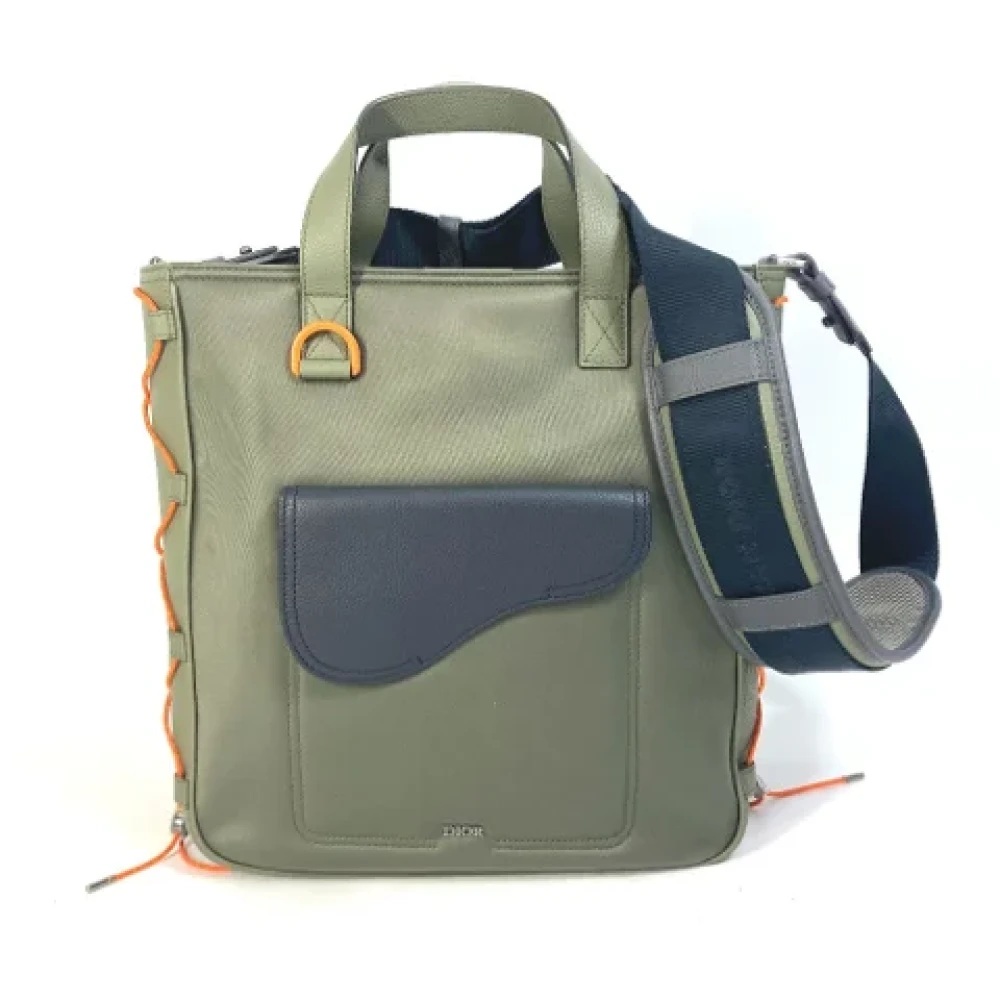 Dior Vintage Pre-owned Fabric dior-bags Green Dames
