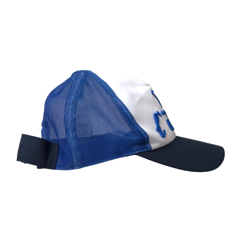 Dolce & Gabbana Mesh Baseball Hat Blauw Wit Zwart Blue Dames