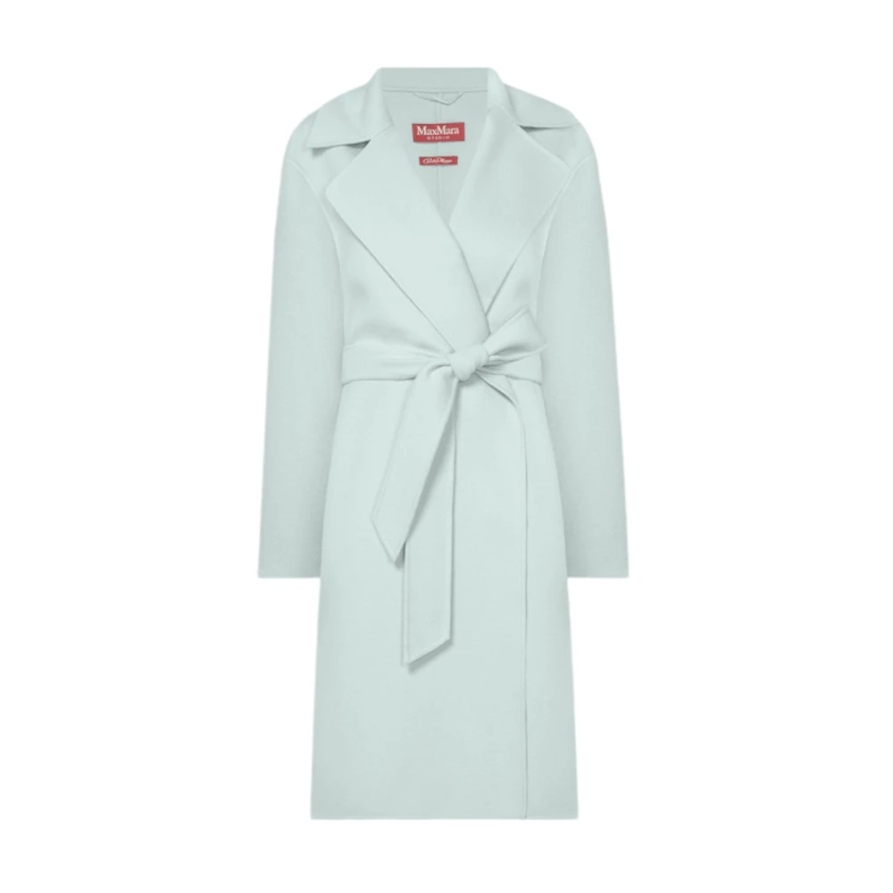 Max Mara Studio Elegante Wollen Jas Green Dames