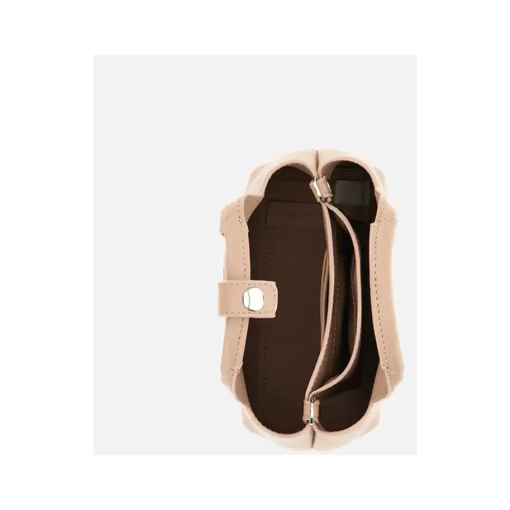 Hogan Gestructureerde Leren Mini Shopper Beige Dames