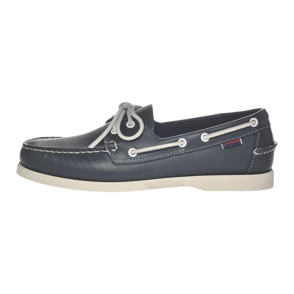 Sebago Men's Black Sailor Shoes,, Blue Navy Docksides Portland Shoes Size 6 Uk
