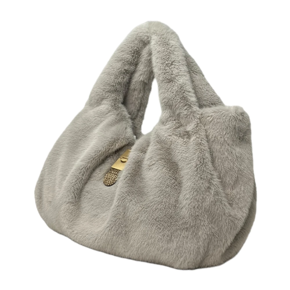 Borbonese Middelgrote Shopping Schoudertas Beige Dames