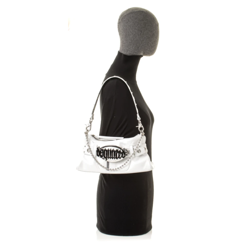 Dsquared2 Gotische Schoudertas White Dames