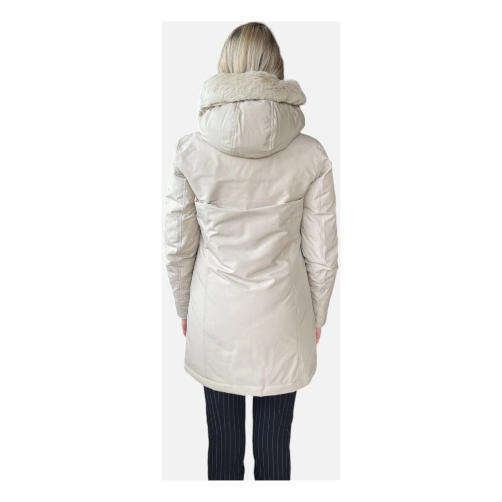 Woolrich Arctic Parka met Teflon Finish Beige Dames