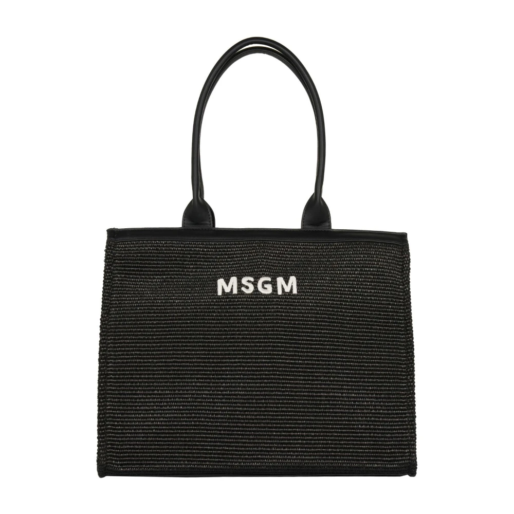 Msgm Women's Black Tote Bag - Shopping Bags - One Size - Bags