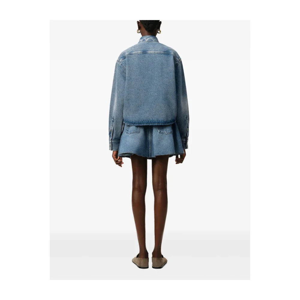Ami Paris Hart Logo Shirt Blauw Katoen Blue Dames
