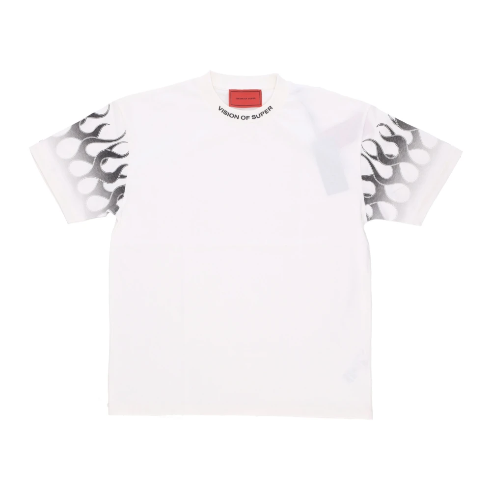 Vision OF Super Flames Tee Streetwear Shirt White Heren