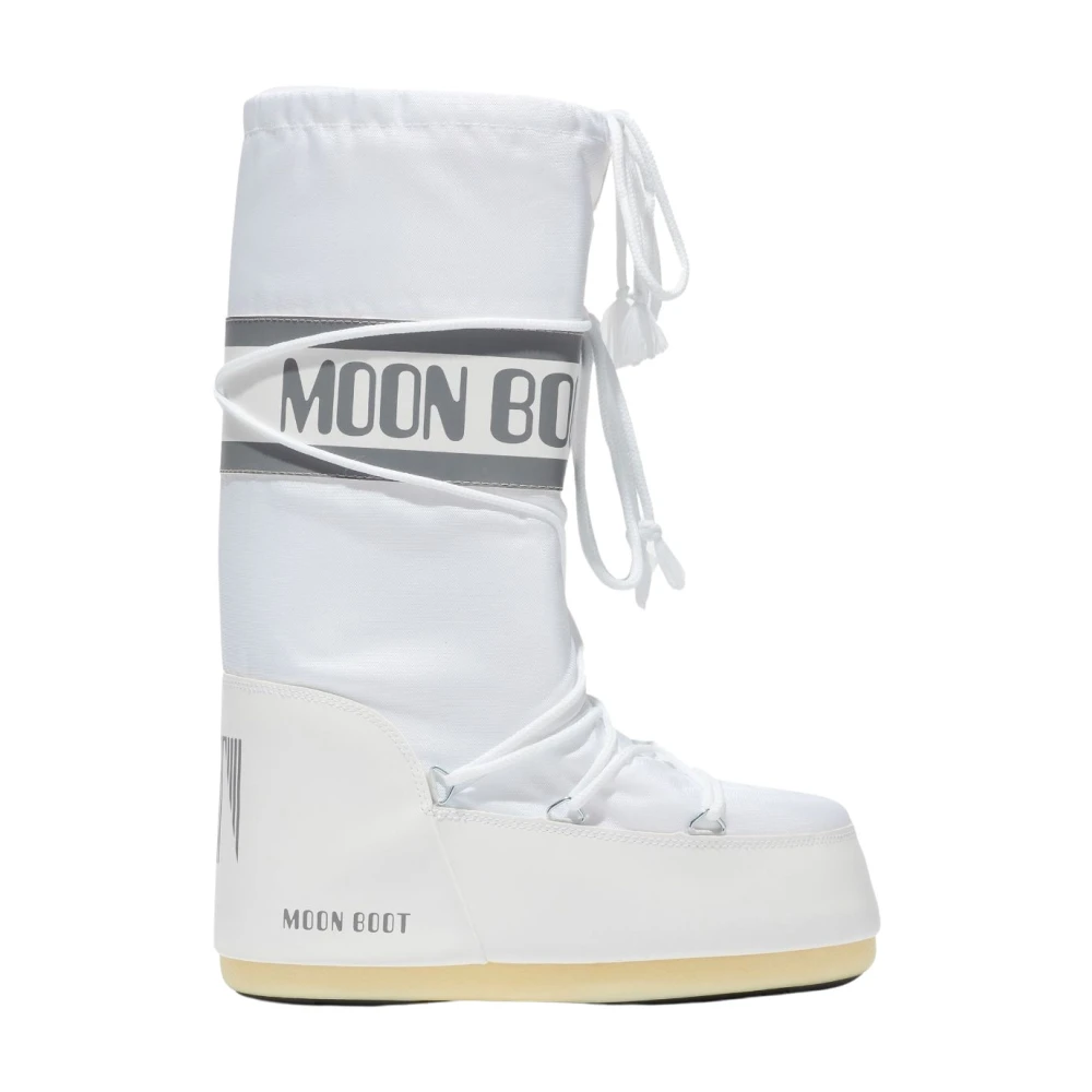Moon Boot Vita Snö stövlar med Logotyptryck White, Dam