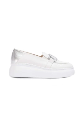 Tvåfärgad läderkil moccasin