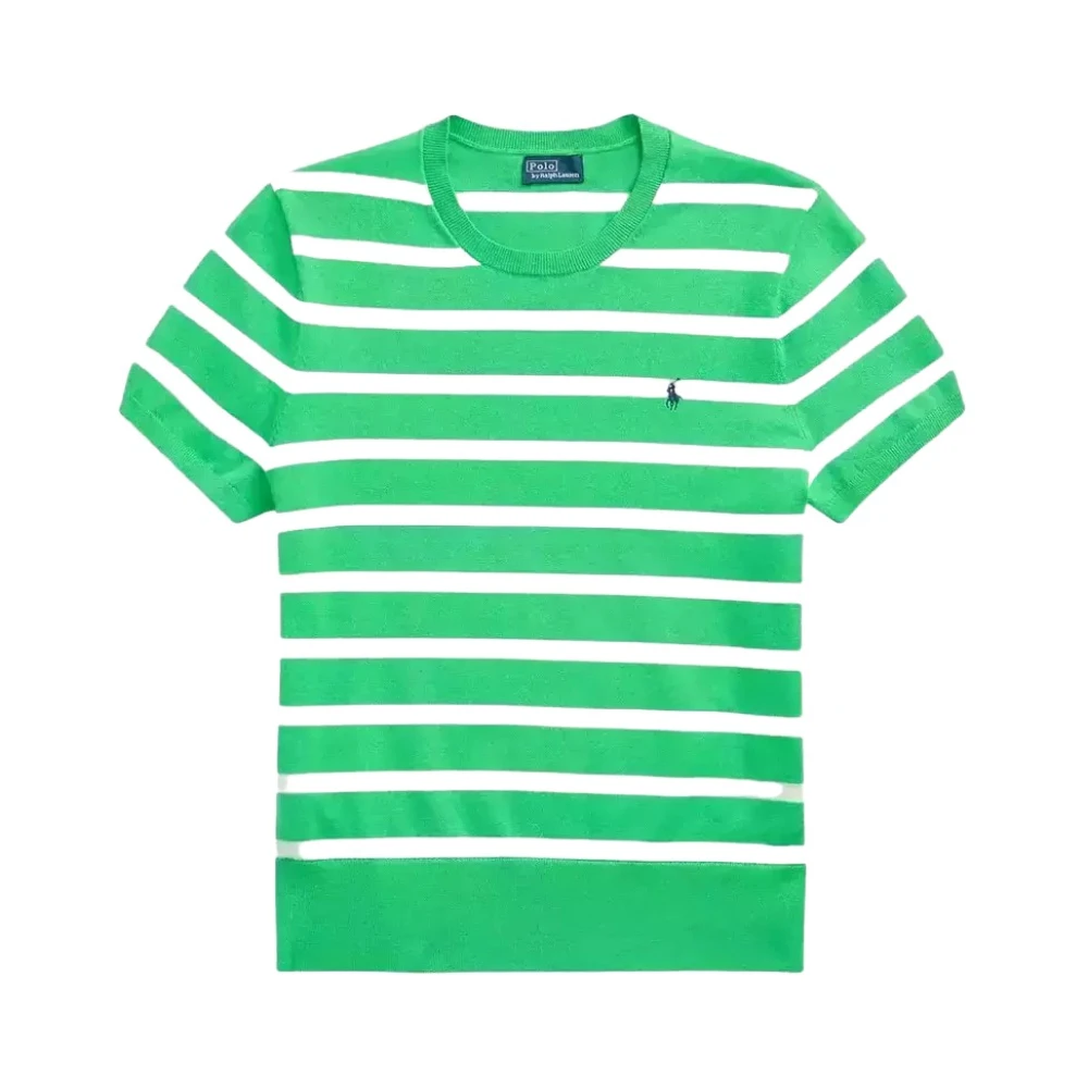 Ralph Lauren Groen Gestreept T-shirt Green Dames