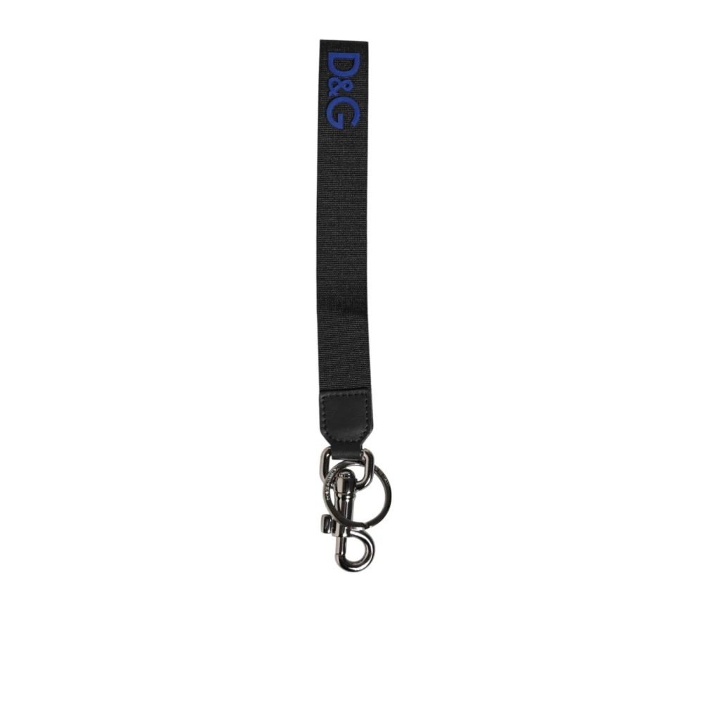 Dolce & Gabbana Men's Black Keychains, One Size, Keyring With Logo