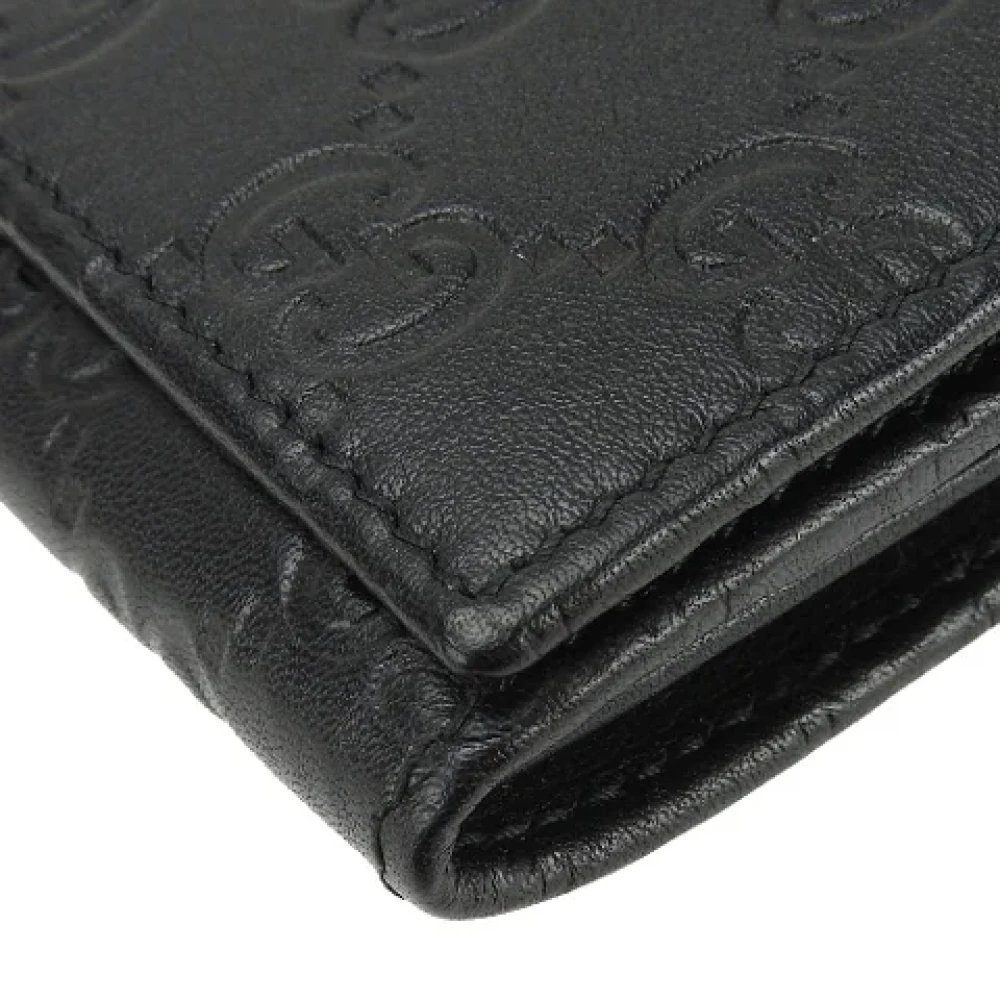 Gucci Vintage Pre-owned Leather wallets Black Dames