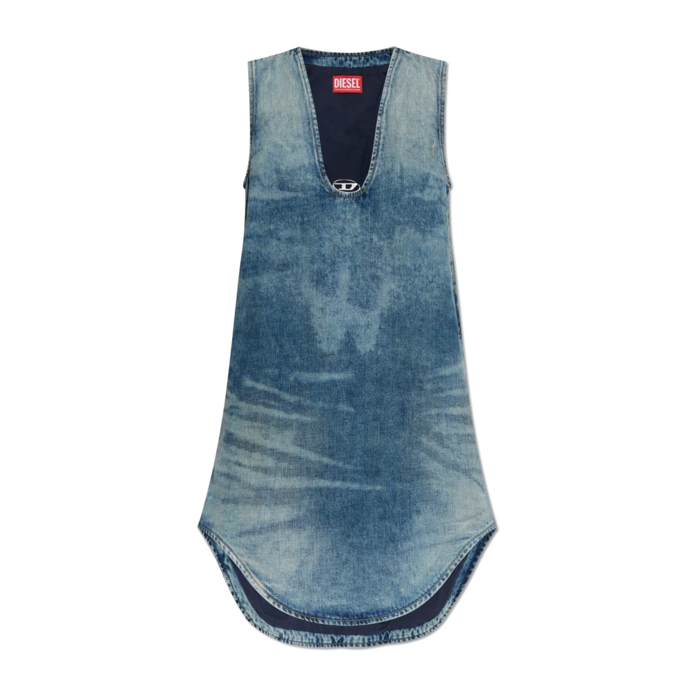 Diesel Vestido De-Laris-S Dresses Mujer Azul L