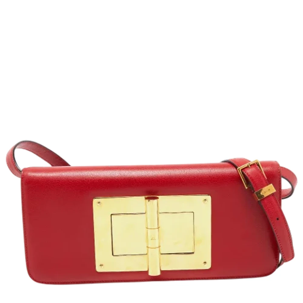 Tom Ford Pre-owned Leather clutches Red Dames