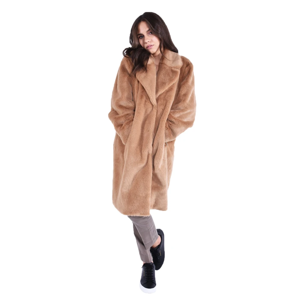 pinko Nepbontjas Evaristo Beige Dames