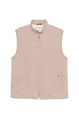 Blush Beige Ärmlös Gilet