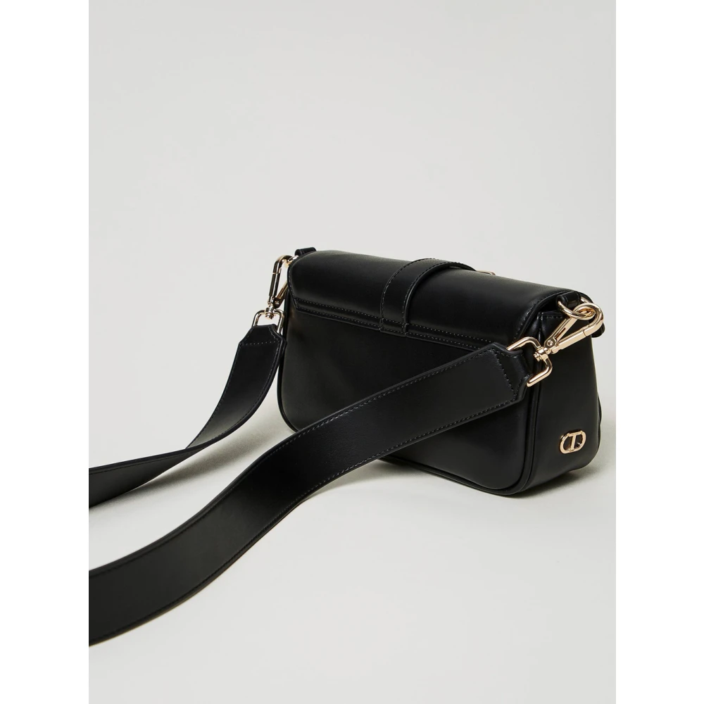 Twinset Zwarte schoudertas met exclusief ontwerp Black Dames