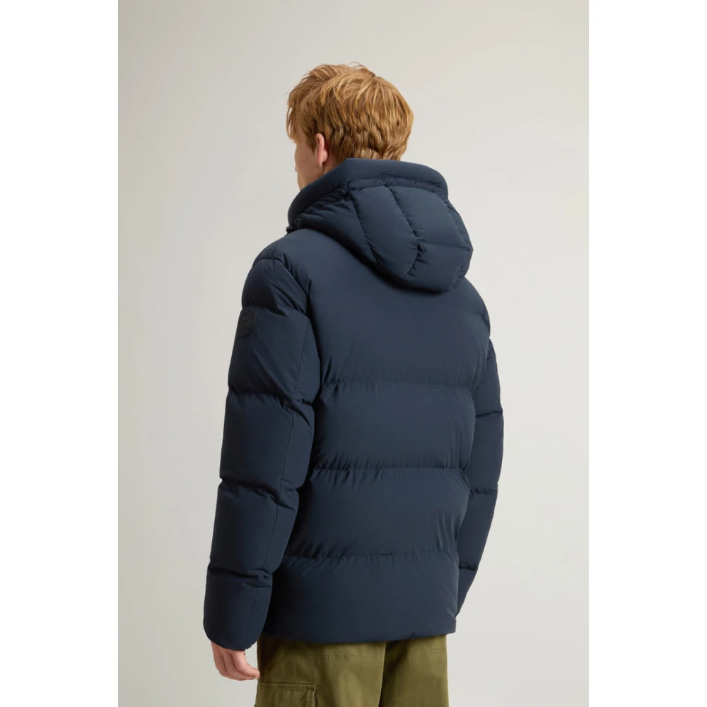 Woolrich Blauwe Donsjas Blue Heren