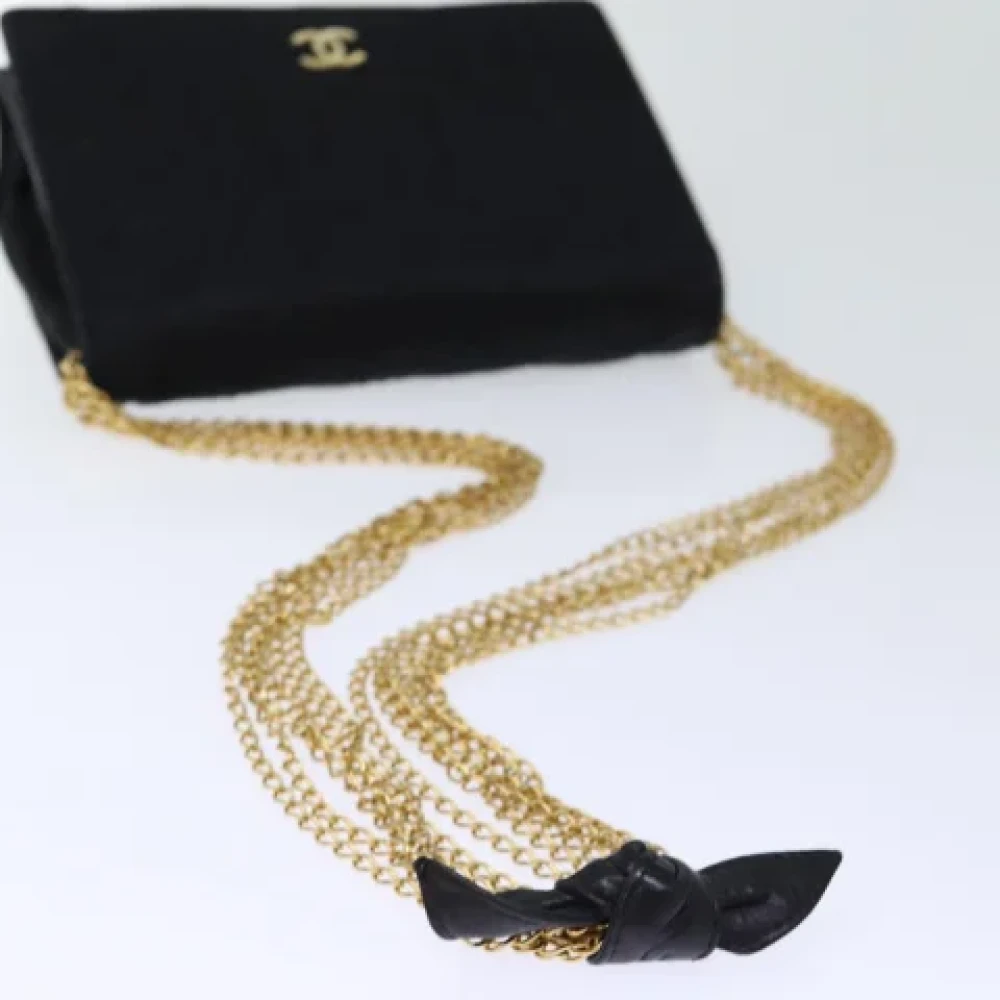 Chanel Vintage Pre-owned Satin chanel-bags Black Dames