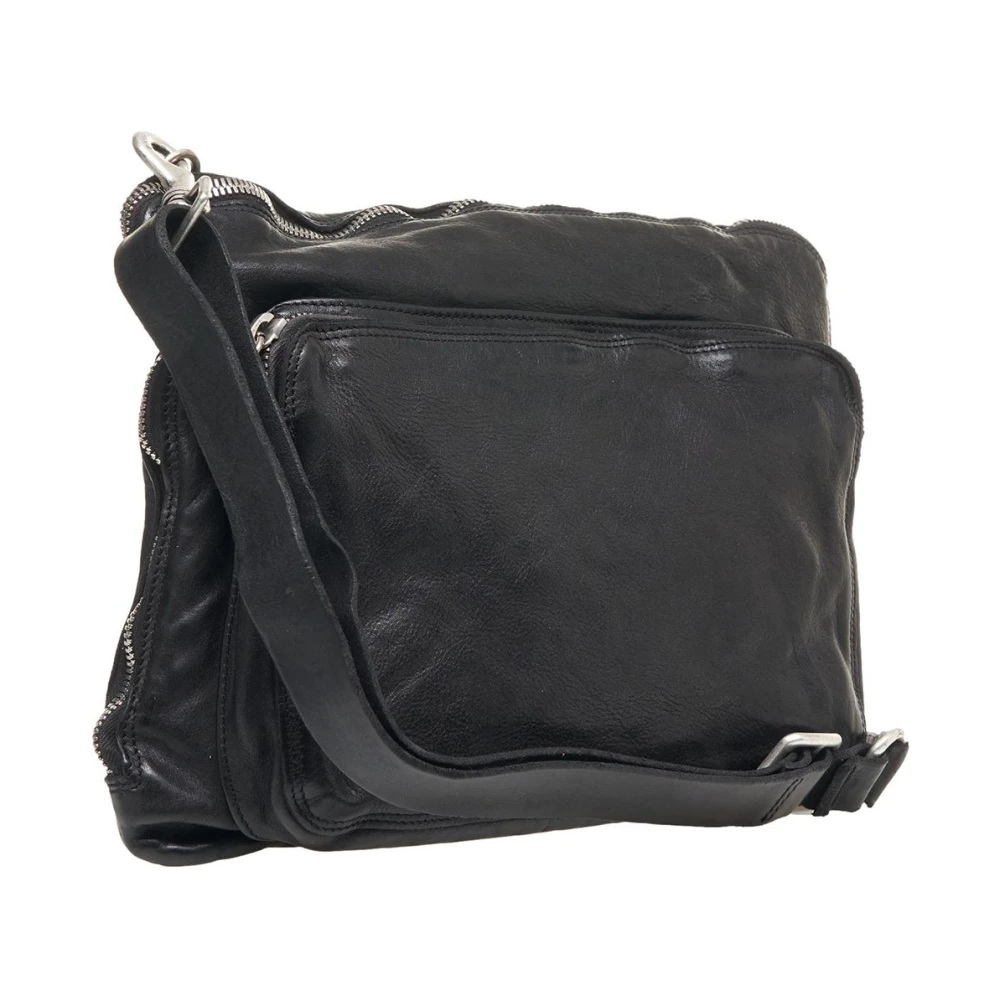Campomaggi Zwarte Leren Bucket Bag & Rugzak Black Heren