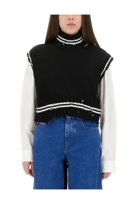 Turtleneck Sleeveless Vest