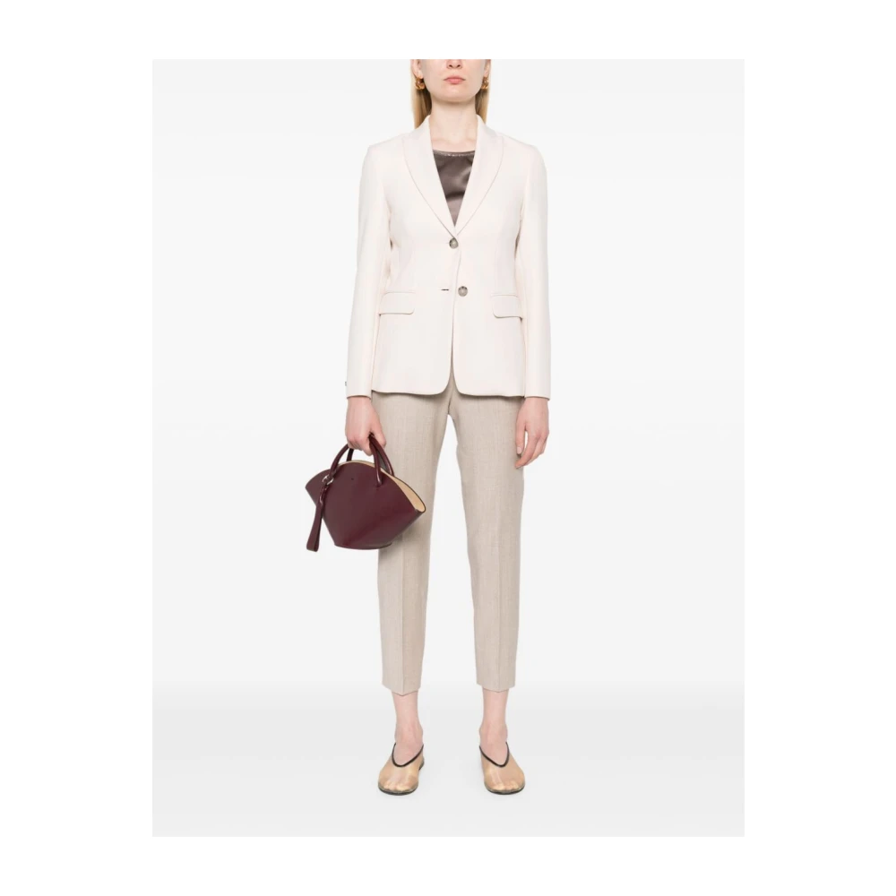 PESERICO Stijlvolle Jas 841C voor Vrouwen Beige Dames