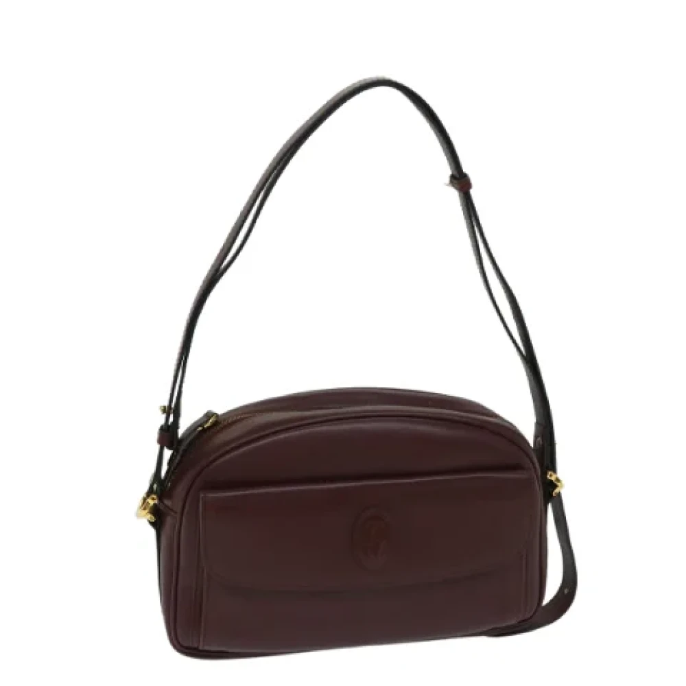 Cartier Vintage Pre-owned Leather shoulder-bags Red Dames