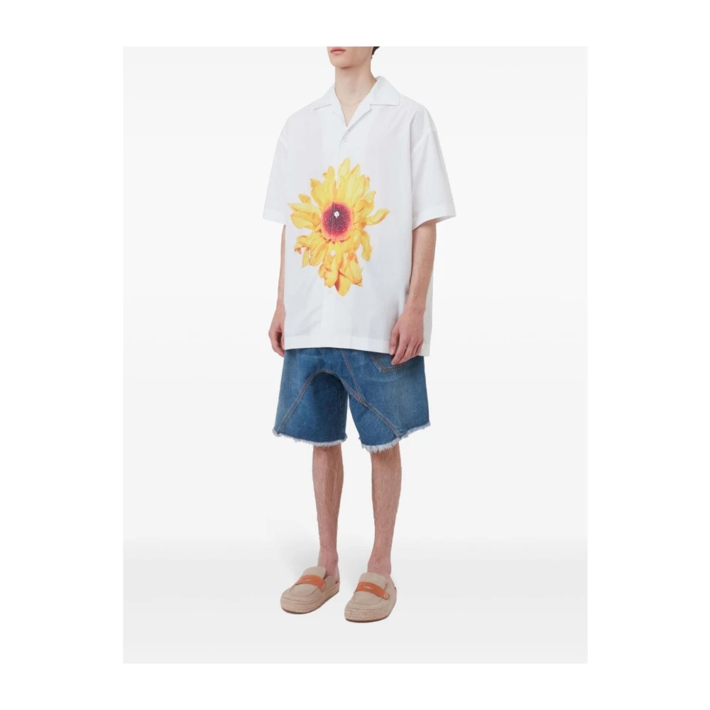 JW Anderson Bloemenprint Katoenen Overhemd White Heren