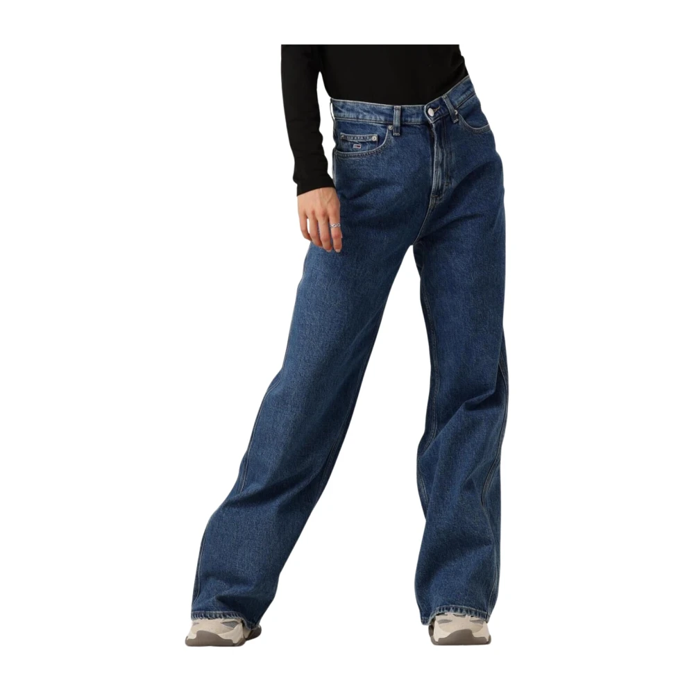 Tommy Jeans Hoge Taille Wijde Pijp Jeans Blue Dames