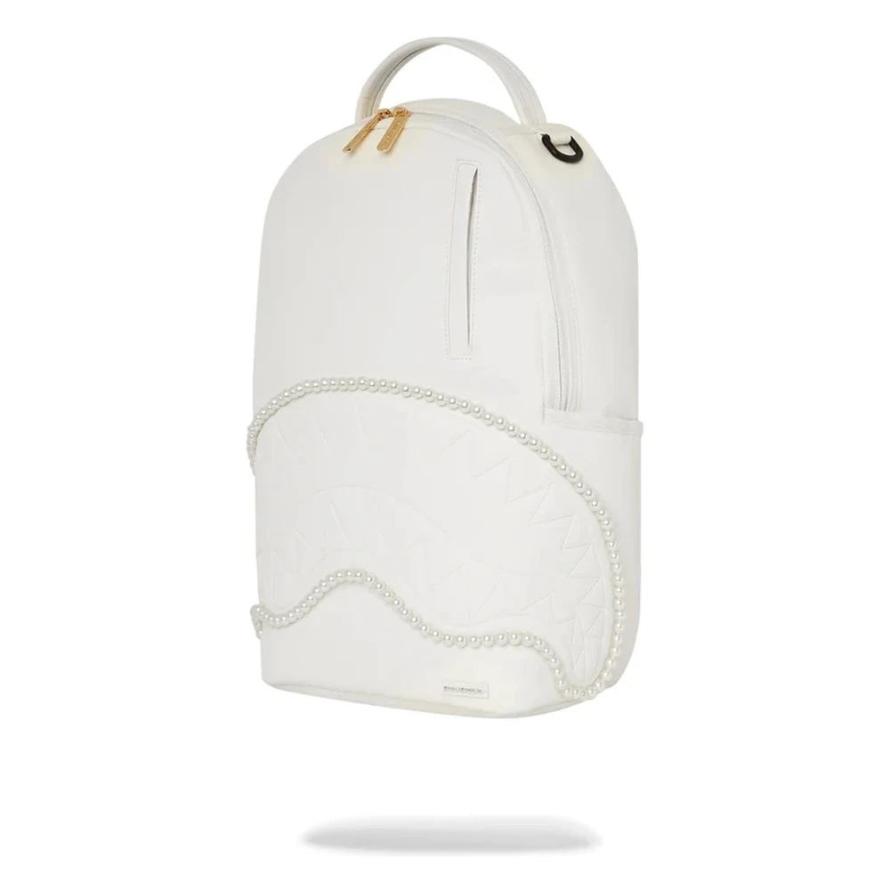Sprayground Witte Parel Sharkmouth Rugzak White Heren