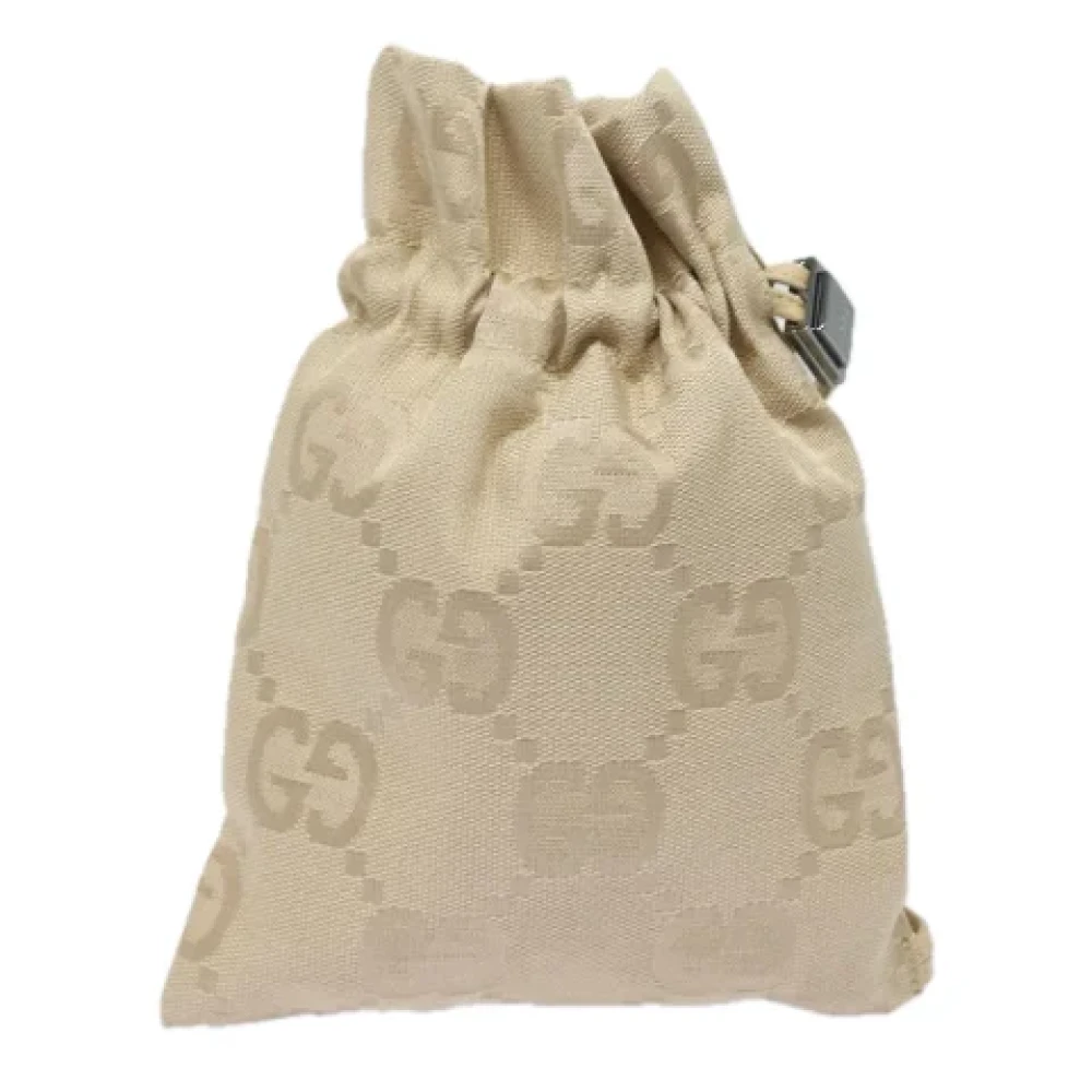 Gucci Vintage Pre-owned Canvas pouches Beige Dames