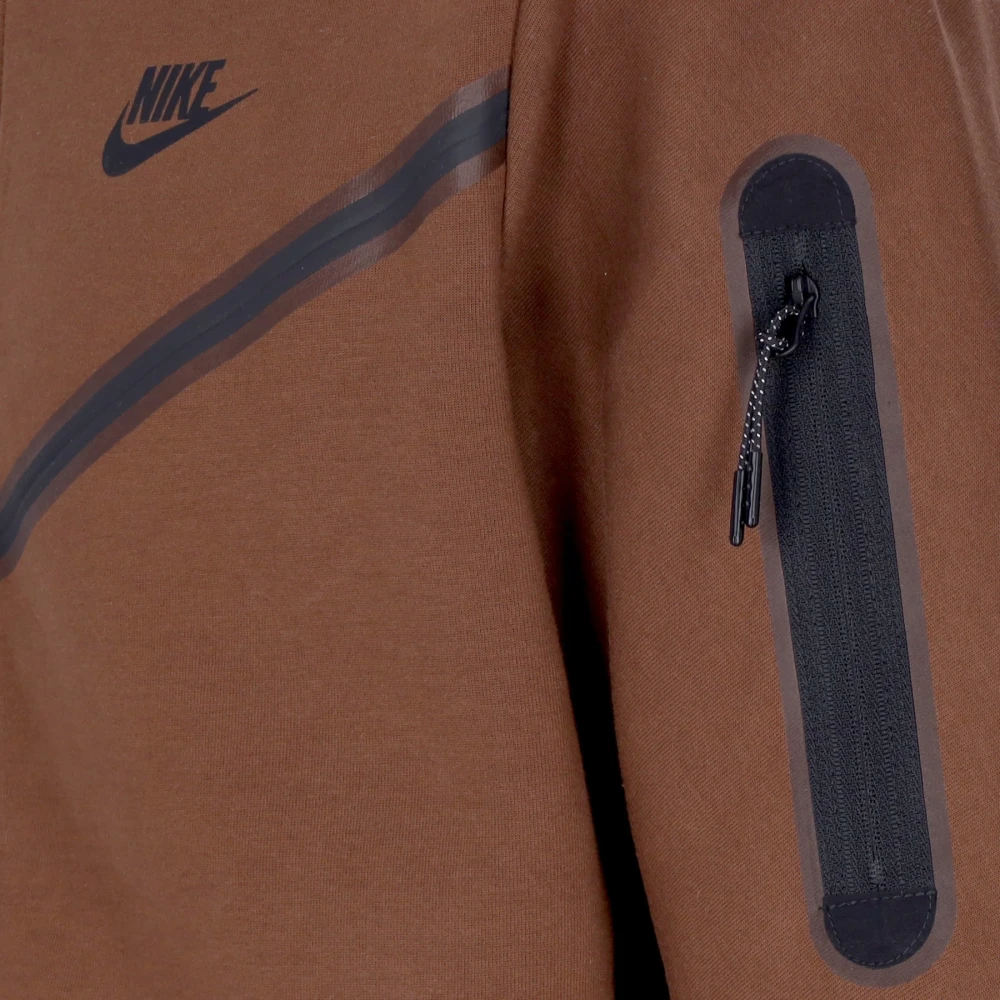 Nike Lichtgewicht Zip Hoodie Tech Fleece Sportkleding Brown Heren