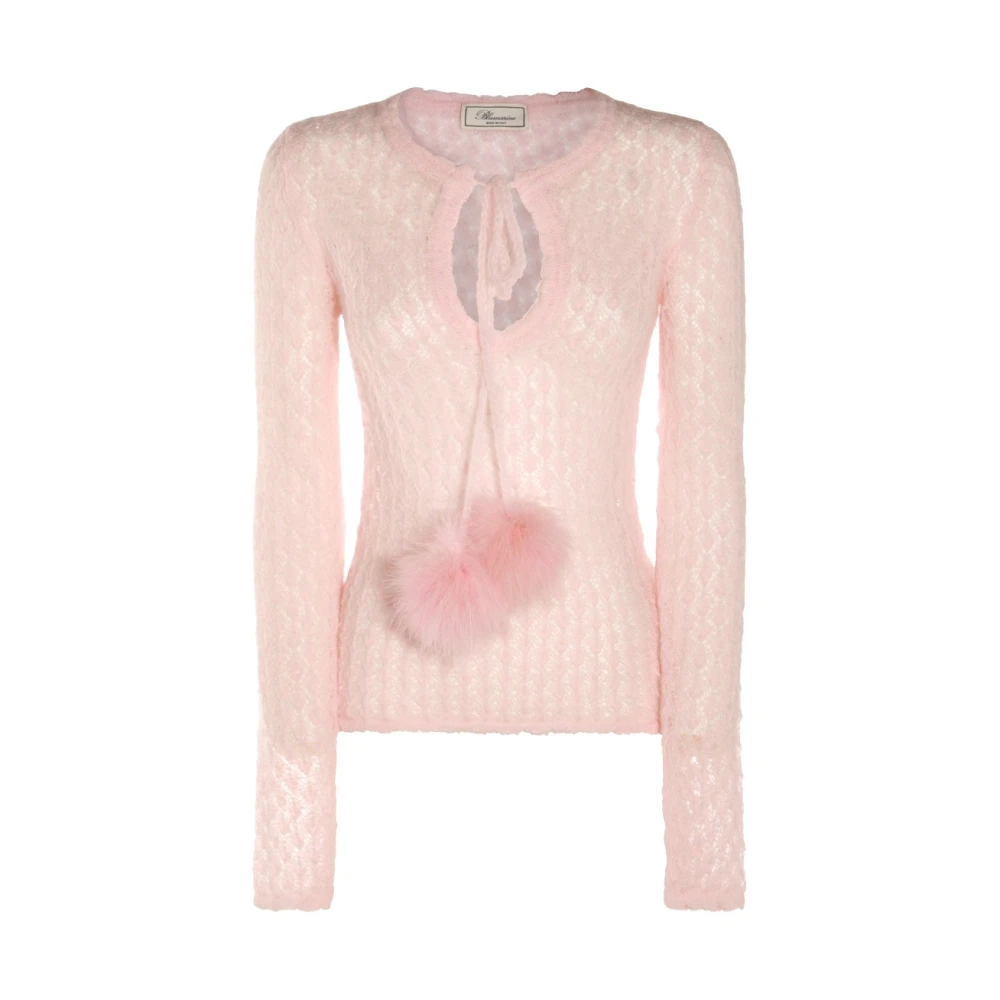 Blumarine Roze Gebreide Kleding met Pon Details Pink Dames