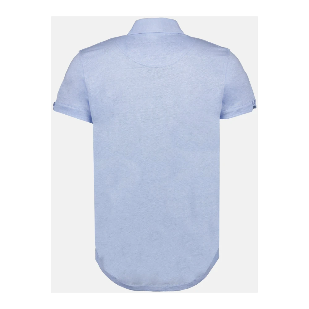 Orlebar Brown Slim Fit Linen Polo Shirt Blue Heren