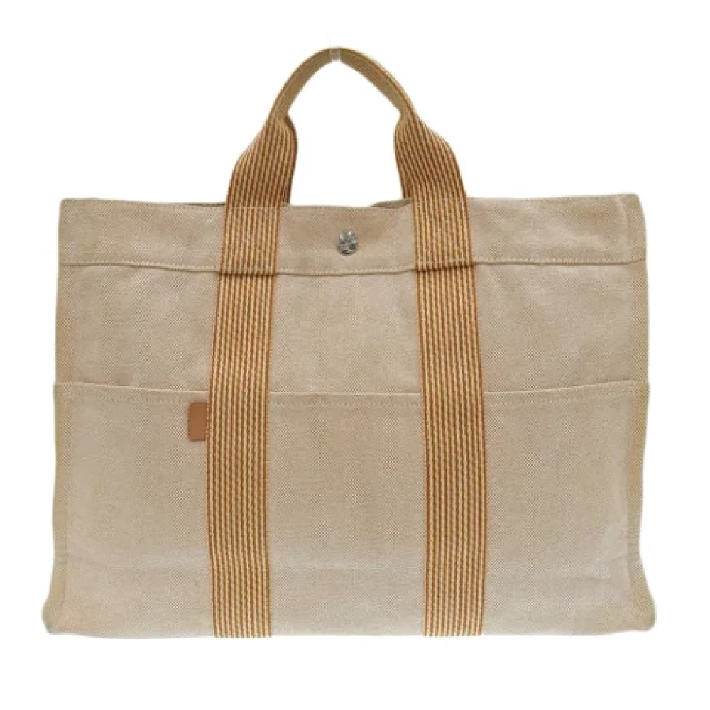 Hermès Vintage Pre-owned Canvas handbags Orange Dames