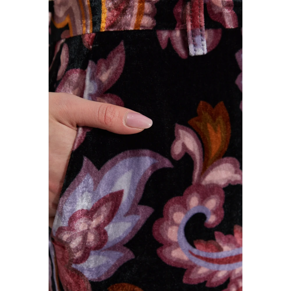 ETRO Fluwelen broek Multicolor Dames