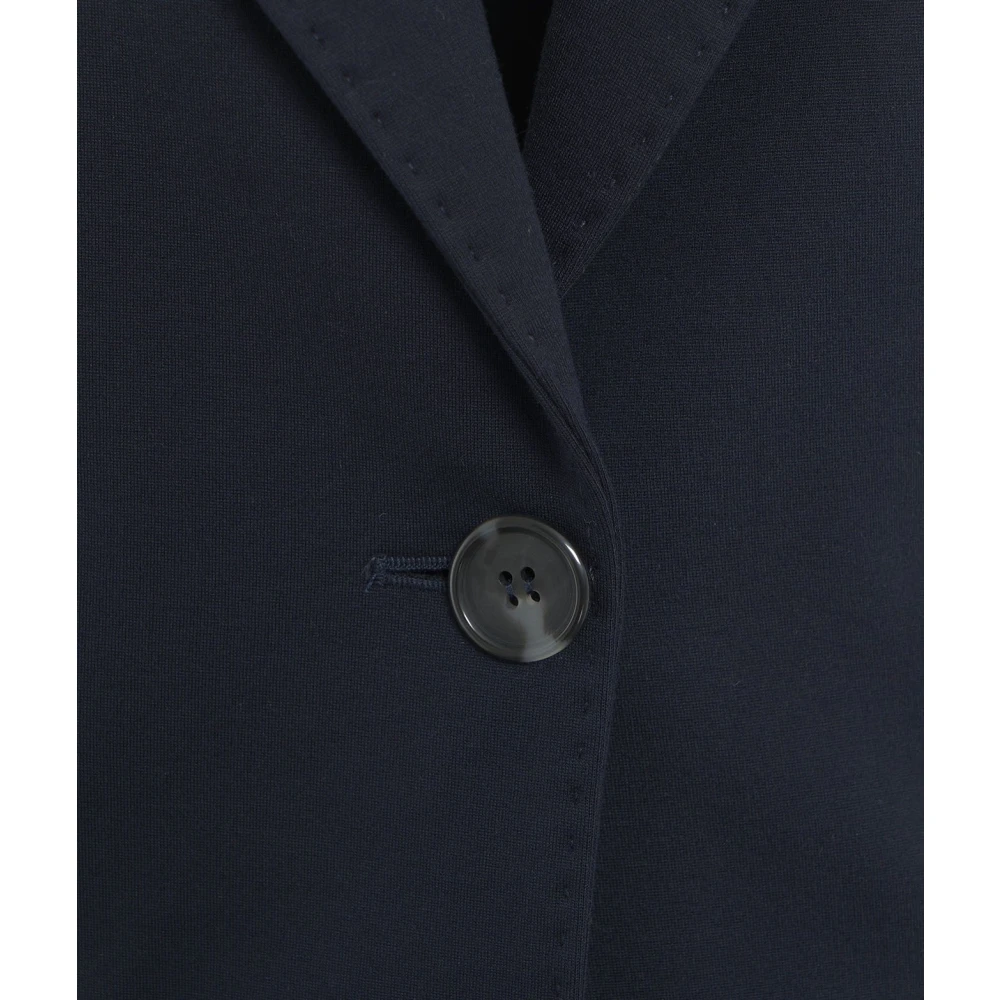 Gender Italiaanse Blazer met Piekrevers Blue Dames