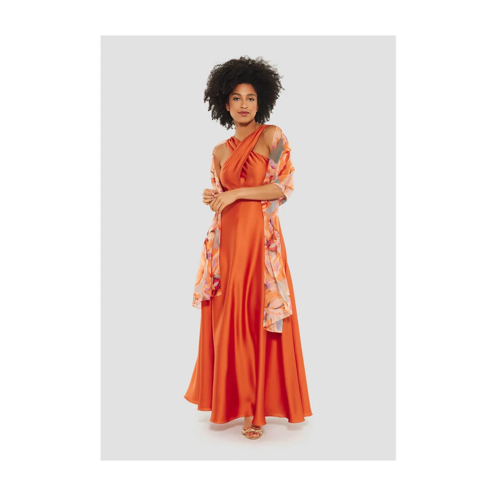 Swing Bloemen Chiffon Jurk Multicolor Dames