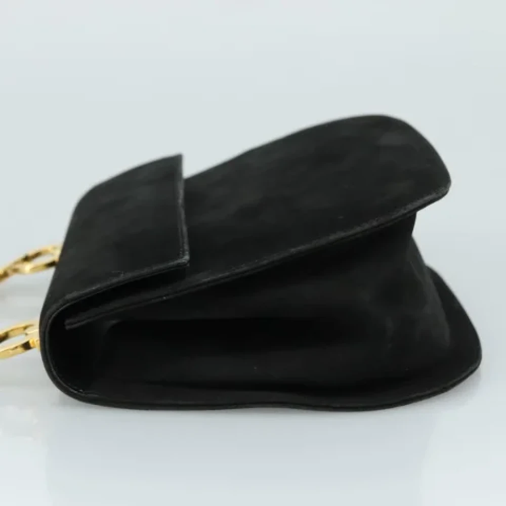 Salvatore Ferragamo Pre-owned Suede shoulder-bags Black Dames