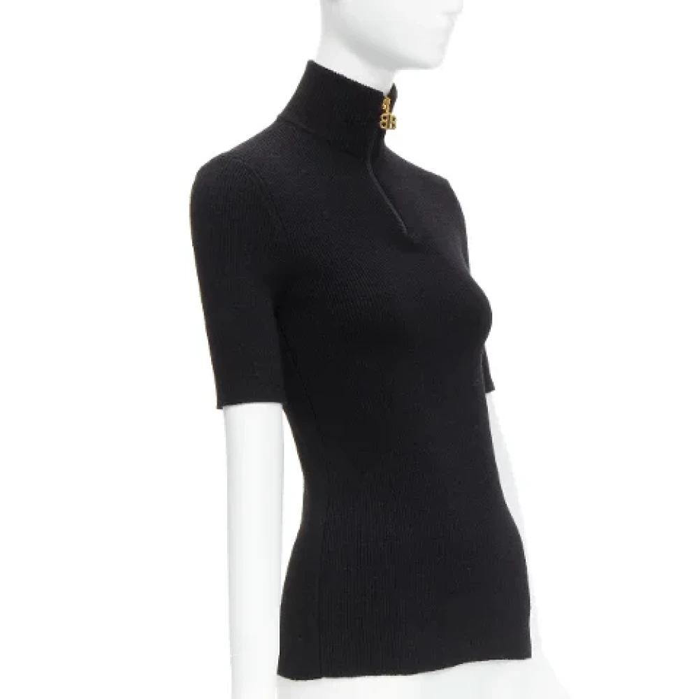 Balenciaga Vintage Pre-owned Wool tops Black Dames