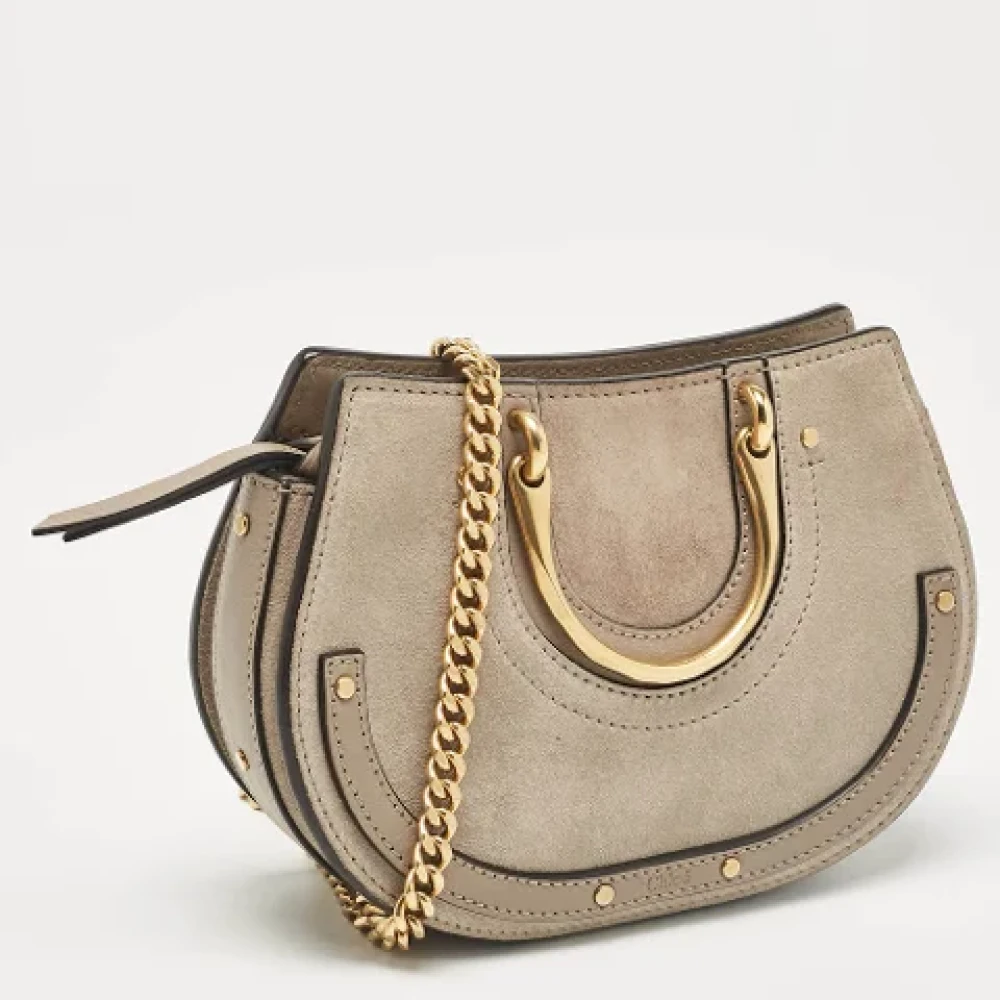 Chloé Pre-owned Leather handbags Gray Dames