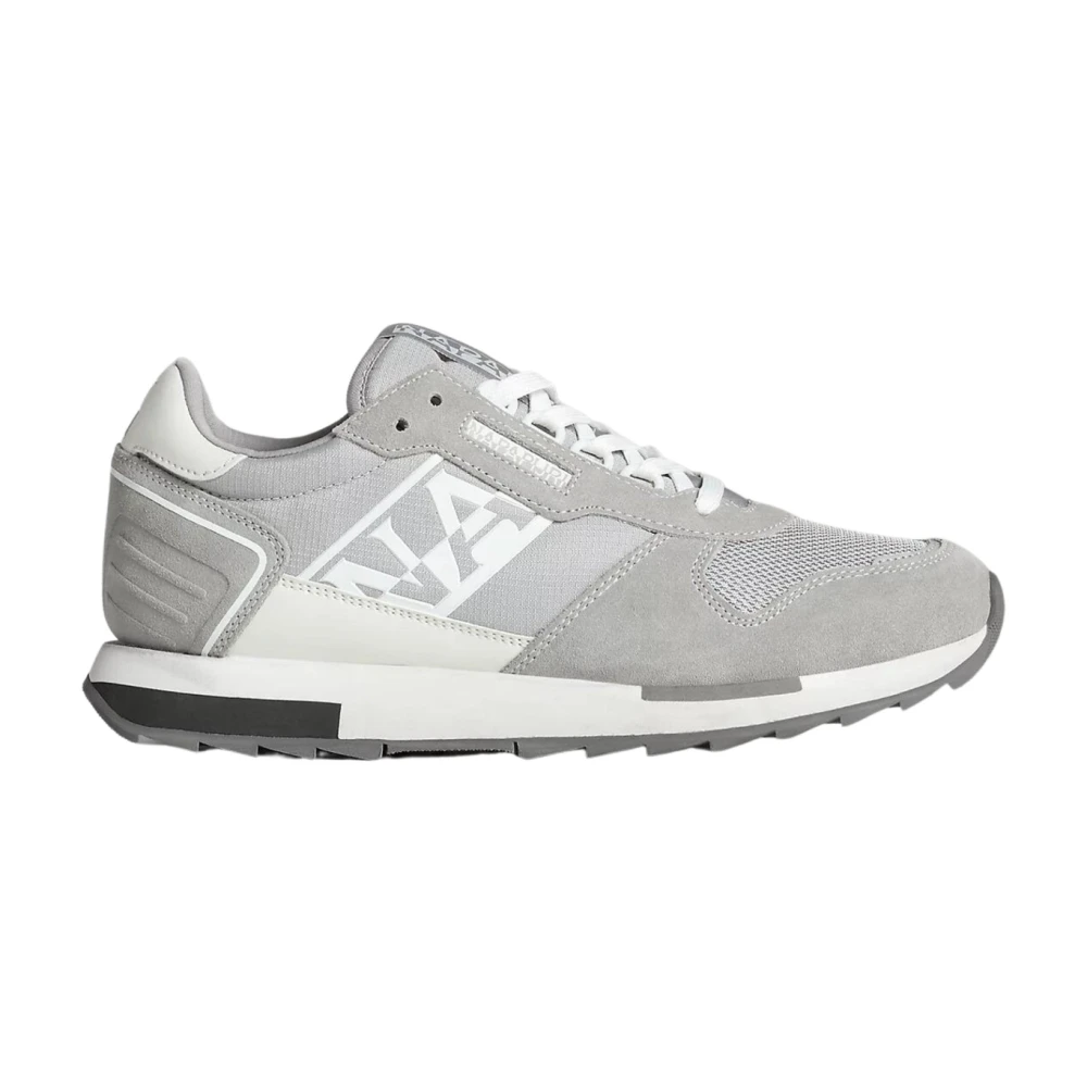 Napapijri Men's Gray Sneakers, 10 Uk, Leather/Suede Trainers