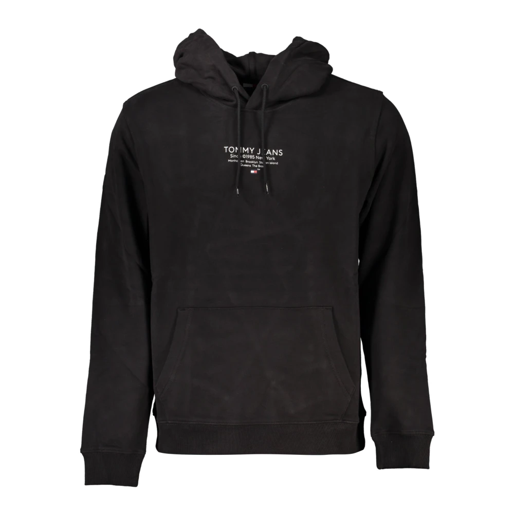 Tommy Hilfiger Zwarte hoodie met logoprint Black Heren